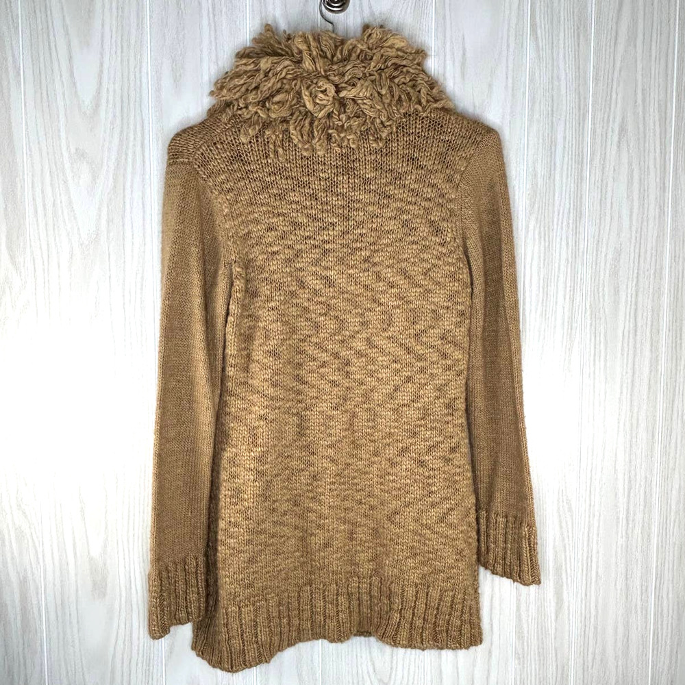 Mercer & Madison Cardigan Sweater Women's Size L Camel Tan Wool Blend Coatigan - Picture 2 of 10
